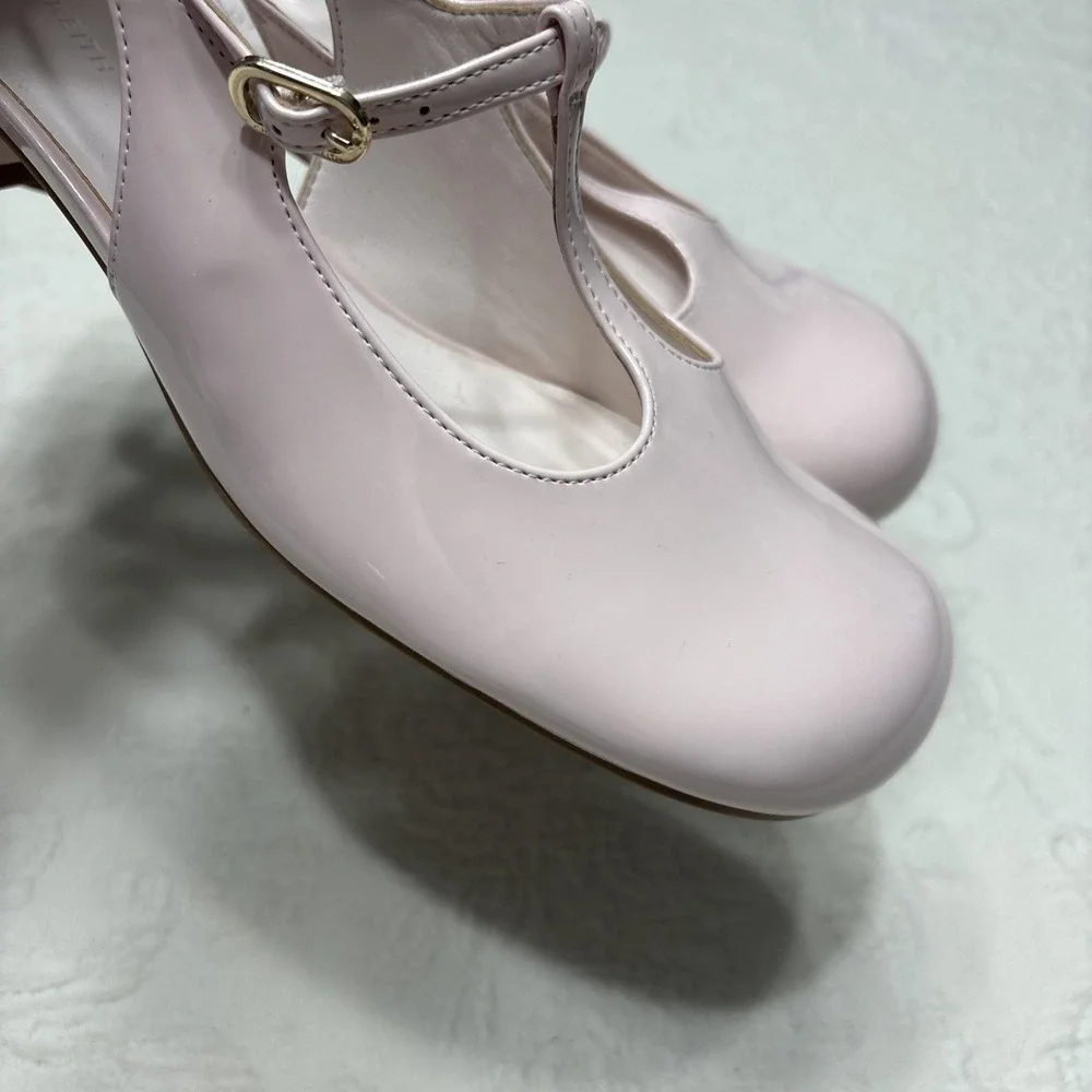 New W/O Box Charles & Keith Slingback Mary Jane Heel Powder Pink